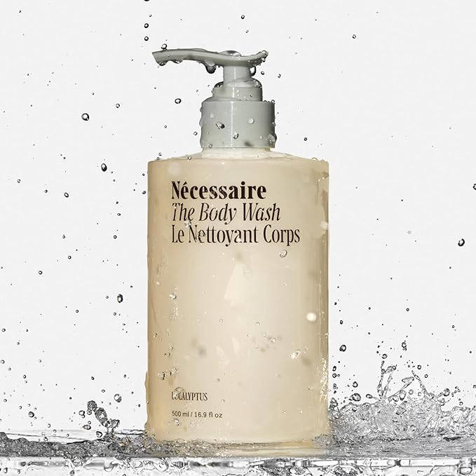 Nécessaire The Body Wash Eucalyptus — Multi-Oil Shower Gel Body Wash for Women + Men. Non-Comedogenic + Hypoallergenic for Sensitive Skin with Niacinamide. 500ml/16.9 fl oz