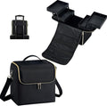 Stagiant Extra Large Makeup Case, Makeup Box Organizer,Travel Nail Bag Carrying Train Case Pro Storage Make up Case with Dividers, 4 Tier Tattoo Bag for Nail Tech/MUA,with Strap and Luggage Sleeve