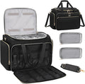MONSTINA Hairstylist Travel Bag, Extral Large Hairdressing Bag Hair Tools Travel Case with Adjustable Dividers Professional Beauty Hairdresser Accessories Bags for Barber Heat Insulation