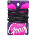 Goody Ouchless No Slip Hair Ties, 10 Ct, Black, 4MM Rubber Bands, SlideProof, Pain-Free Styling Accessories for Women & Men, Made for Long-Lasting Braids, Ponytails & More, All Hair Types
