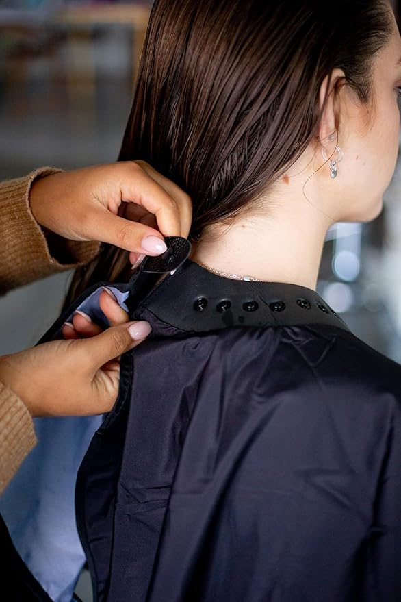 FRAMAR Professional Hair Cutting Cape – Hair Cutting Capes For Adults, Salon Cape For Hair Cutting, Capa De Peluqueria Professional, Barber Capes, Haircutting Capes For Adults – Rubberized Collar