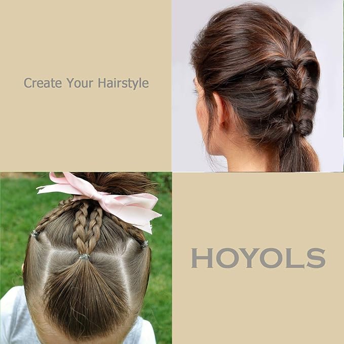 HOYOLS Assorted Size Small Rubber Bands for Black Elastics Hair Ties Braiding Ponytail Holders Mixed Size Mini Rubberbands for Baby Toddler Girls Kids Thick Hair No Damage 600pcs (MIX) Latex-Free