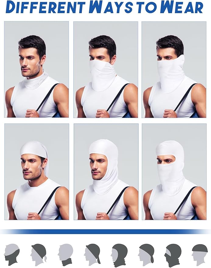 SATINIOR 9 Pack Ski Mask for Men Balaclava Full Face Shiesty Mask Breathable Summer Windproof Hood for Motorcycle Snowboard