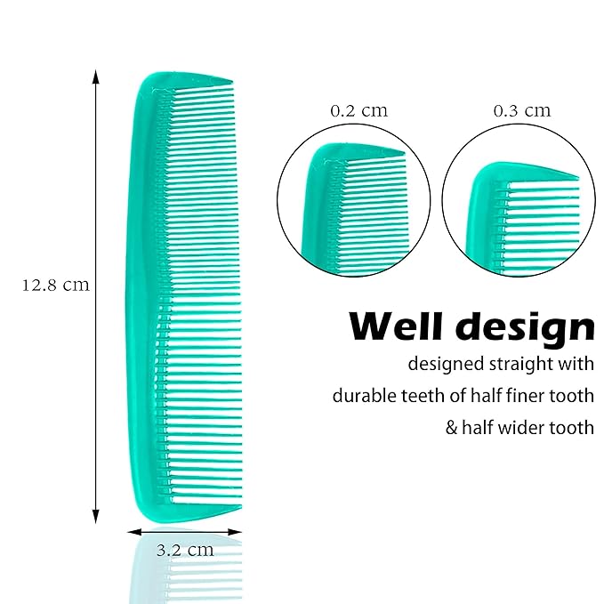 Soft 'N Style Hair Care 4-Pack Comb - Not Breakable - mens comb/fine tooth comb/peines para cabello