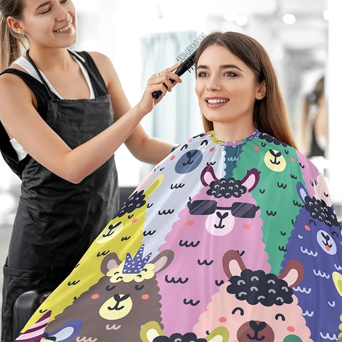 visesunny Professional Barber Cape Polyester Hair Cutting Salon Cape Apron Anti-Static Beard Bib Grooming Apron