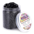 HOYOLS Assorted Size Small Rubber Bands for Black Elastics Hair Ties Braiding Ponytail Holders Mixed Size Mini Rubberbands for Baby Toddler Girls Kids Thick Hair No Damage 600pcs (MIX) Latex-Free