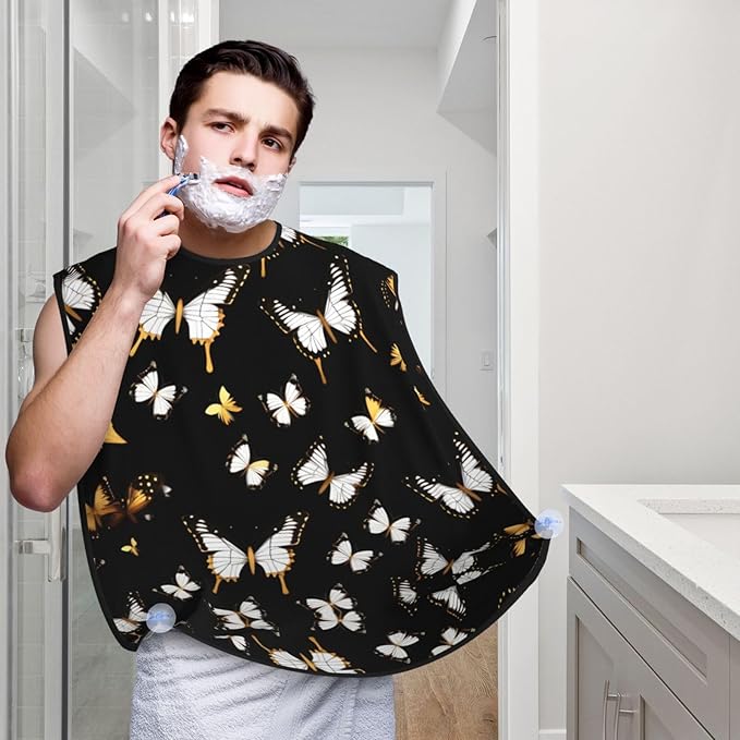 Maryland Flag Print Beard Bib Shaving Apron, Beard Hair Trimming Cape Gift For Dad