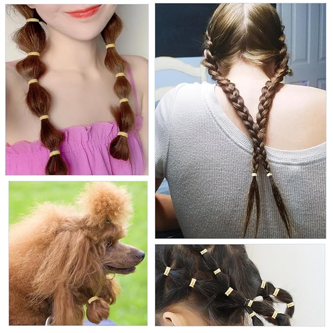 Yellow Elastics Hair Bands 1500pcs Mini Rubber Hairband Soften 18mm Ponytail Holders Hairiness Ties No Damaged Accessories for Women Braids