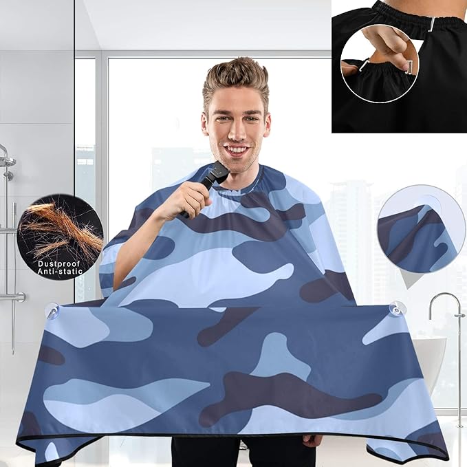 visesunny Professional Barber Cape Polyester Hair Cutting Salon Cape Apron Anti-Static Beard Bib Grooming Apron