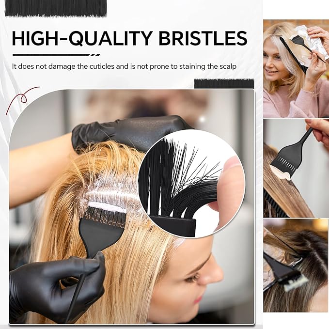 Dye Boards Color Brushes Set (6Pcs), for Balayage, Ombre Lace, Highlighting, Airtouch, for Salon Professionals & Home Users, Professional Hair Color Tools