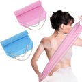 2Pcs Back Scrubber Body Bath Pull Strap Scrubber with Handles Nylon Exfoliating Washcloth Extended Length Washers Stretchable Shower Scrubber for Face Back Cleans Skin Massages Women Men
