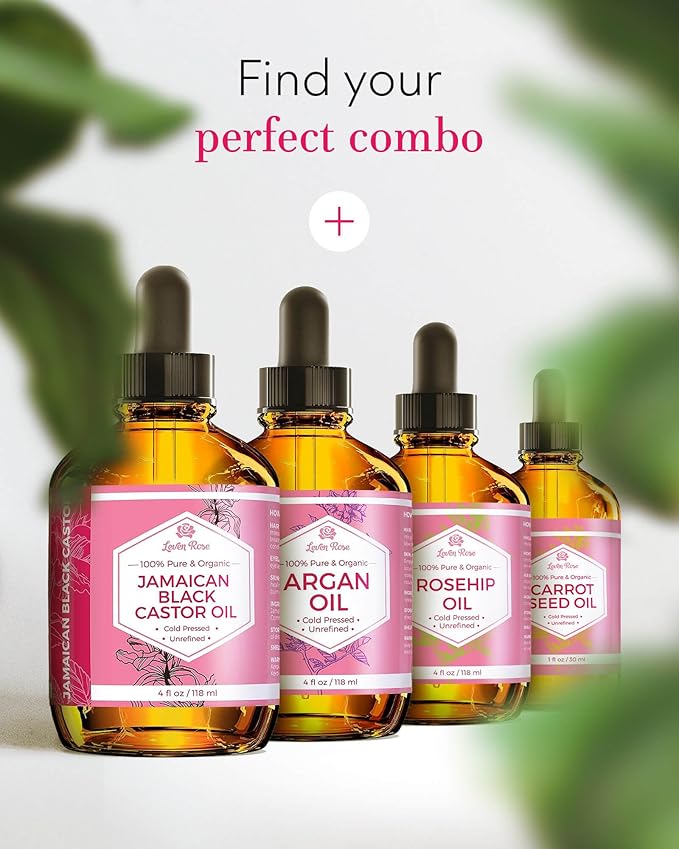 Leven Rose Jojoba Oil Organic, Pure Cold Pressed Carrier Oil, Natural Unrefined Moisturizer for Skin Hair and Nails 4 oz