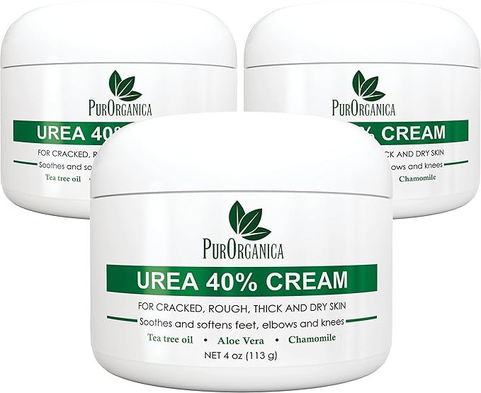 Urea 40% Foot Cream – Made in USA, Dermatologist Tested, Intensive Repair for Dry, Cracked Heels, Calluses & Rough Feet, Professional Strength Exfoliating & Moisturizing Cream - Pack of 3