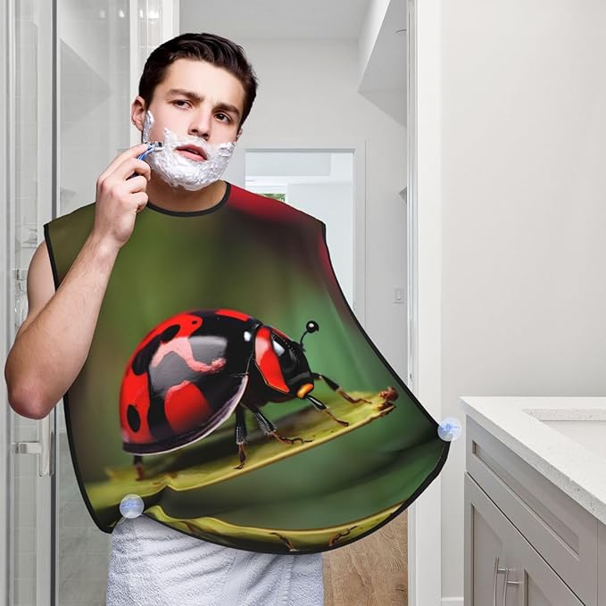 Abstract Paint Splashes Print Beard Bib Shaving Apron, Beard Hair Trimming Cape Gift For Dad