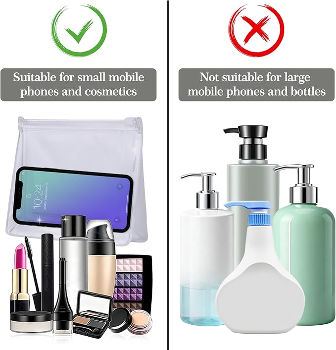 20 PCS Mini Clear Makeup Bag Small Clear Plastic Cosmetic Bags with Zipper Travel Toiletry Makeup Bag