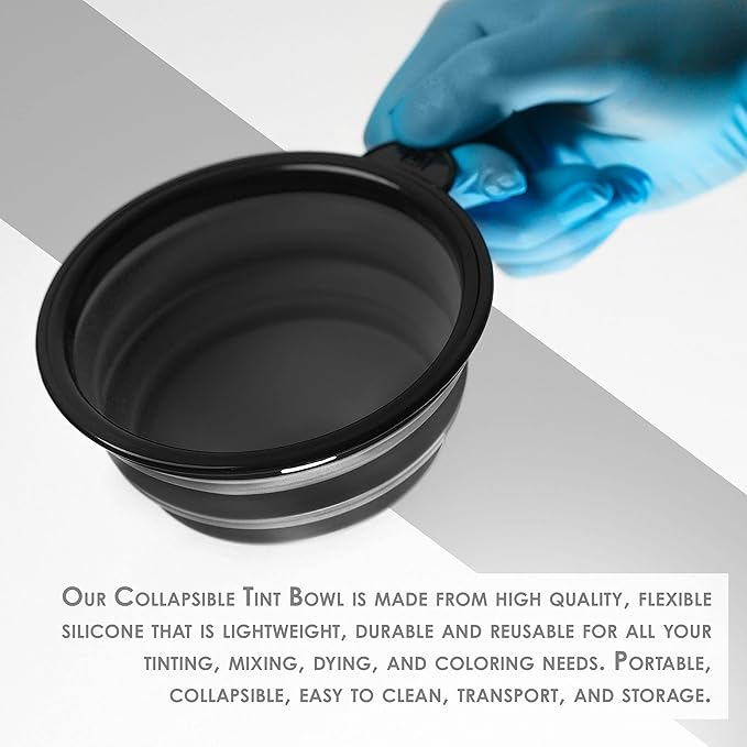 L3 Level 3 Collapsible Tint Bowl - Use for Mixing, Dying, and All Coloring Needs - Resistant to Bleach and Chemicals - Compact Size for Easy Use (Pink)