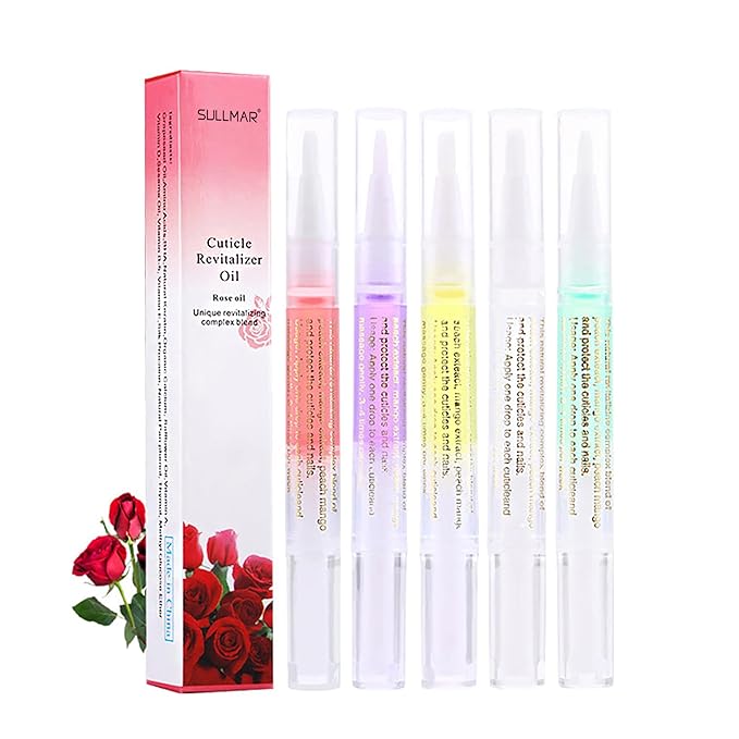 5pcs Cuticle Oil Pens Nail Nutrition Pen for Nail Strengthening & Nails Cuticle Care Nourishment DIY & Salon