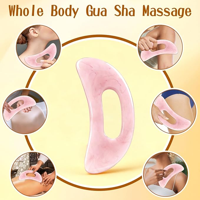 Vitamin E Rose Oil & Gua Sha Massage Tools Set, Gua Sha Oil for Face & Body, Organic Vitamin E Oil for Moisturizing and Hydrating, Anti Aging, Self Skin Care Gifts for Her Women