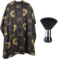 Professional Hair Cutting Cape with Neck Duster Brush, Waterproof Salon Barber Cape with Snaps, Barber Accessories