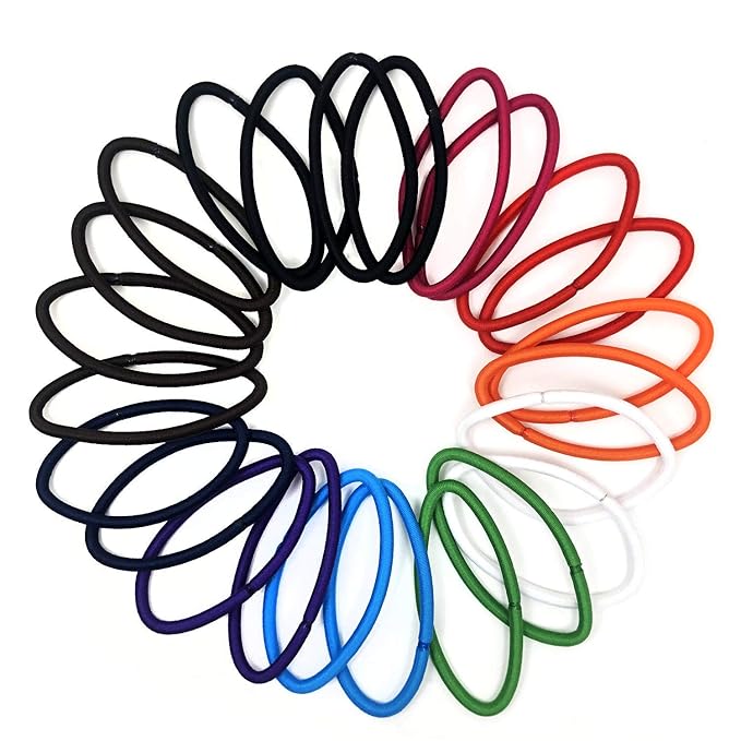 Scunci No Damage Effortless Beauty Thick Hair Elastics, 24-Count