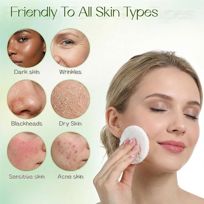 300 Count Compressed Facial Sponges, Natural Cellulose Face Sponges for Cleansing, Disposable Spa Sponge for Face Cleansing, Exfoliating, Makeup Removal(White)