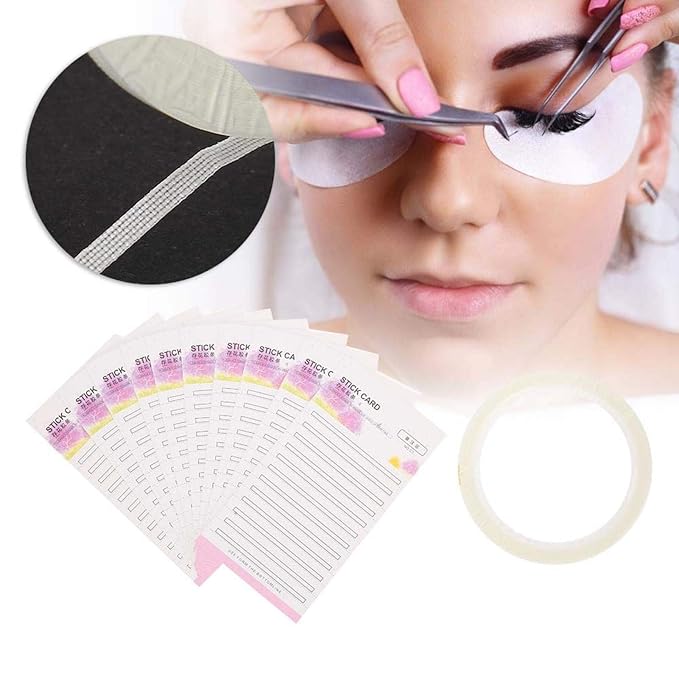 10pcs Eyelash Extension Storage Card, Makeup Organizer False Eyelash Case For Women Display Stand, False Eyelash Fans Paper Card With Double Sided Tape