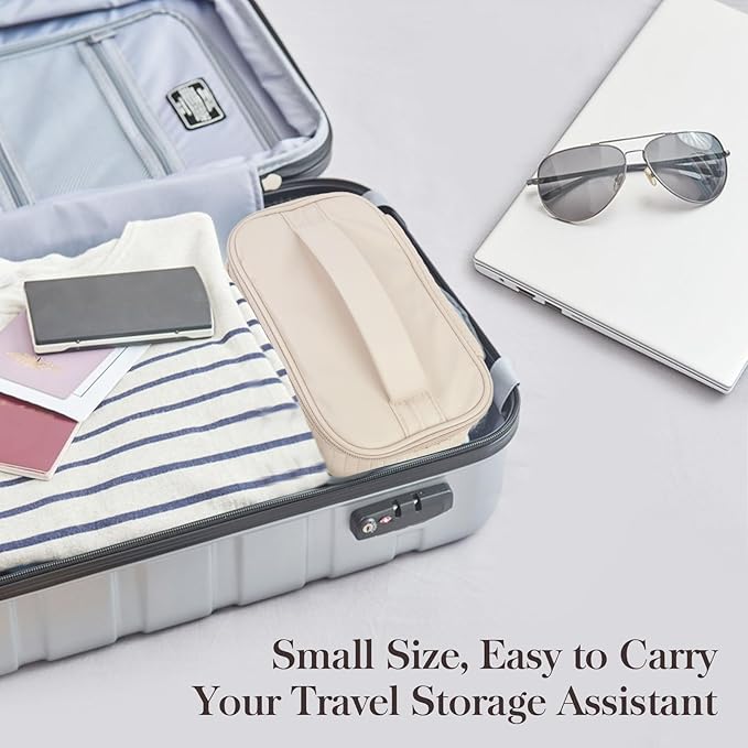 Makeup Bag Travel Cosmetic Bag, Large Capacity Makeup Organizer Bag and Storage, Portable PU Leather Pouch Toiletry Bag Make up Organizer, Cosmetic Bags for Women