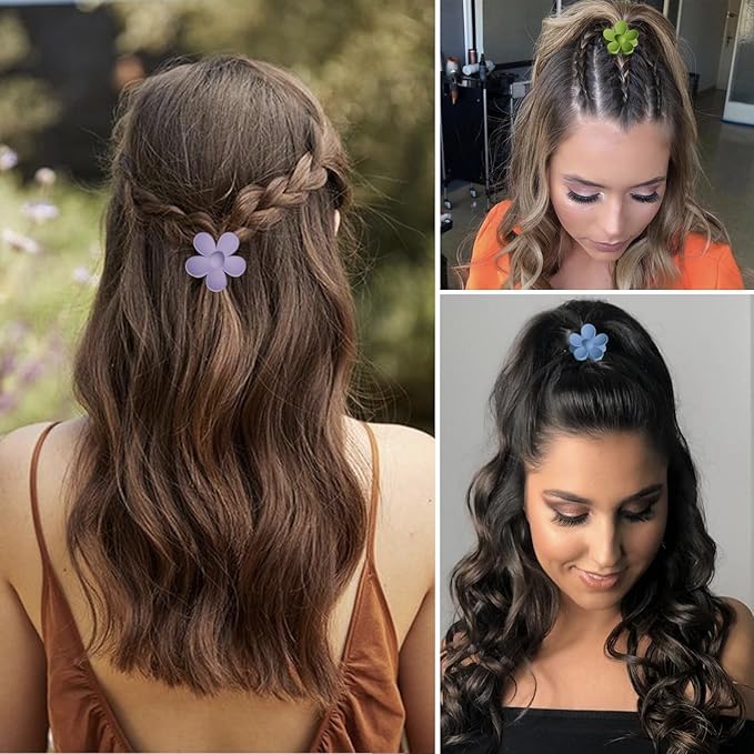 12 Pcs Colorful Mini Hair Claw Small Hair Clips for Women Kids Girls, 1.37 Inch Tiny hair clips Jaw Clips Clamps Nonslip Clip/Hair Accessories, Assorted Colors(6 Colors)