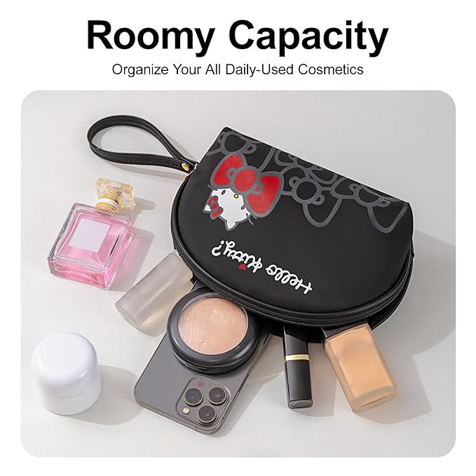 Vimanllie Travel 2PCS Cosmetic Bag Waterproof Makeup Bags,Portable Toiletry Organizer,Storage Bags for Women,Cute Compact,Small Purse for Keys,Practical Storage Pouch for Girls