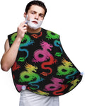 Men's Shaving Accessory Cool Fire Rainbow Dragon, Waterproof Beard Apron with Hair Catcher & Suction Cups