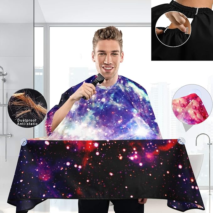 visesunny Professional Barber Cape Polyester Hair Cutting Salon Cape Apron Anti-Static Beard Bib Grooming Apron