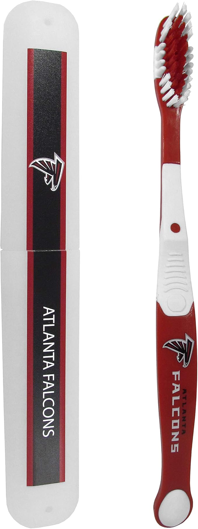 Siskiyou Sports NFL Atlanta Falcons Unisex Travel Set Toothbrush and Travel Case, White, One Size