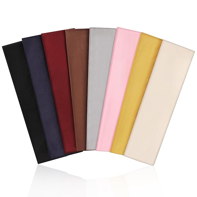 8 Pack Sport Headbands for Women, Elastic Soft Fabric Non-Slip Hair Bands Hair Warp for Daily Workout Yoga Running Sports, Combo 7