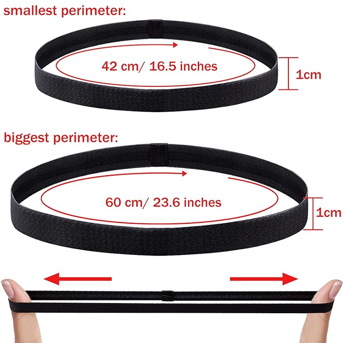 Duufin 20 Pieces Elastic Sport Headbands for Women Men Girls Non Slip Workout Headband Colorful Thin Elastic Headbands, 13 Colors