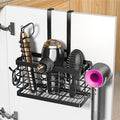 Hair Tool Organizer, 2026 Upgraded 3-in-1 Universal Hair Dryer Holder, Adjustable Height Metal Blow Dryer Holder Wall Mounted/Over Cabinet Door/Free-Standing (Black)