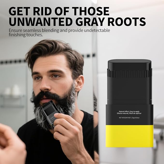 gowwim Root Touch up Powder, Instantly Gray Hair Cover up Hairline Powder for Women & Men Waterproof and Sweatproof Root Cover Up Long-Lasting for Thinning & Loss Hair (med brown-1, 15g)