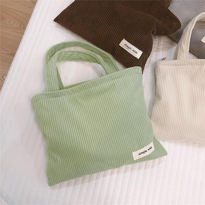 Wudygirl Makeup Bag Travel Cosmetic Bag for Women Small Makeup Pouch with Handle Zipper Cosmetic Pouch Handbag Aesthetic (Light Green)