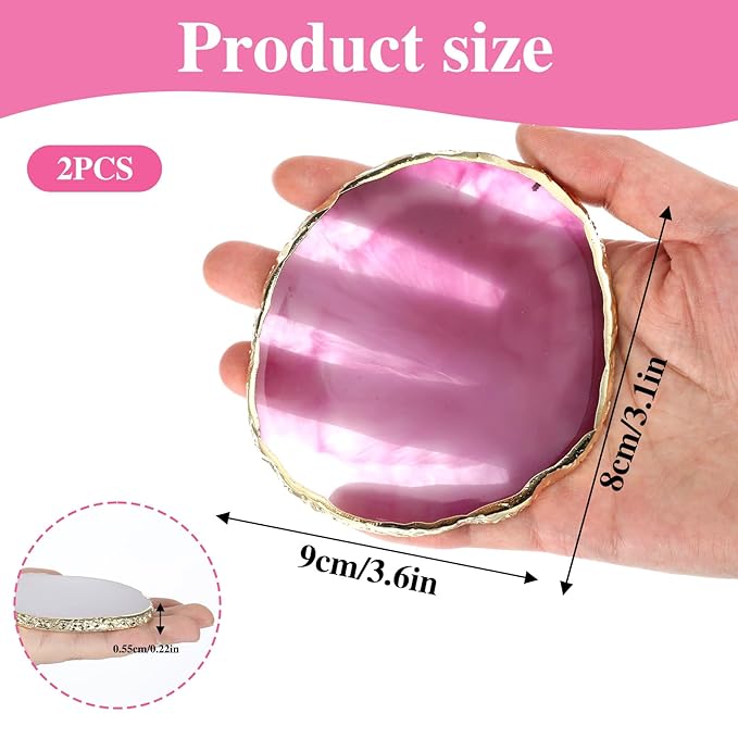 2PCS Nail Art Palette, Resin Nail Plates Makeup Mixing Palettes Gilded Edge Polish Palette Mixed Color Painting Irregularity Palettes Display Board for DIY Manicure Art Design Foundation Makeup