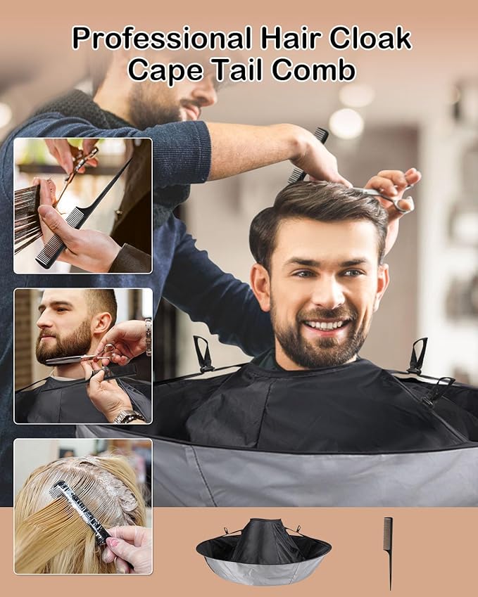 Lictin Hair Cloak Cape Black - Haircut Cape Umbrella Waterproof