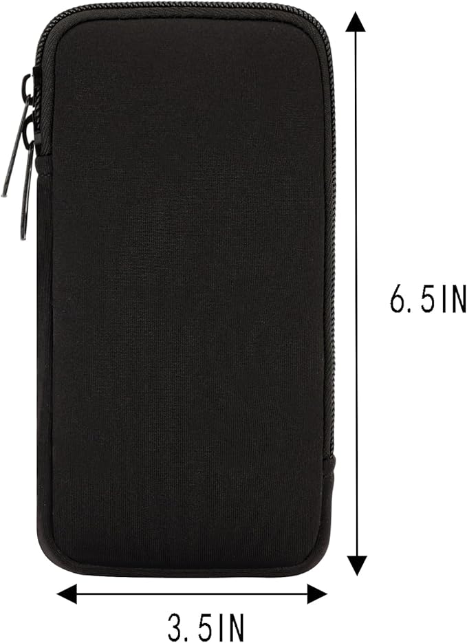 Tampon Storage Bag, Neoprene Tampon Organizer Case with Zipper Small Pouch for Feminine Products Portable Period Bags for Women,Ladies (Black, 2pcs)
