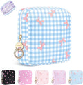 Period Bag for Teen Girls, Canvas Sanitary Napkin Storage Bag with Zipper, Portable Menstrual Pad Bag Tampon Holder for Purse