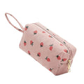 Small Corduroy Makeup Bag for Women Portable Cosmetic Bag Travel Makeup Pouch Small Corduroy Toiletry Bag with Zipper for Purse