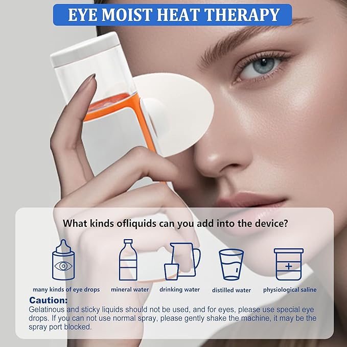 OTBK Heated Nano Mist | Eye and Face Humidifier | Face Steamer | Nano Steam Therapy for Dry and Tired Eyes | USB-C Charging, Office and Travel Portable