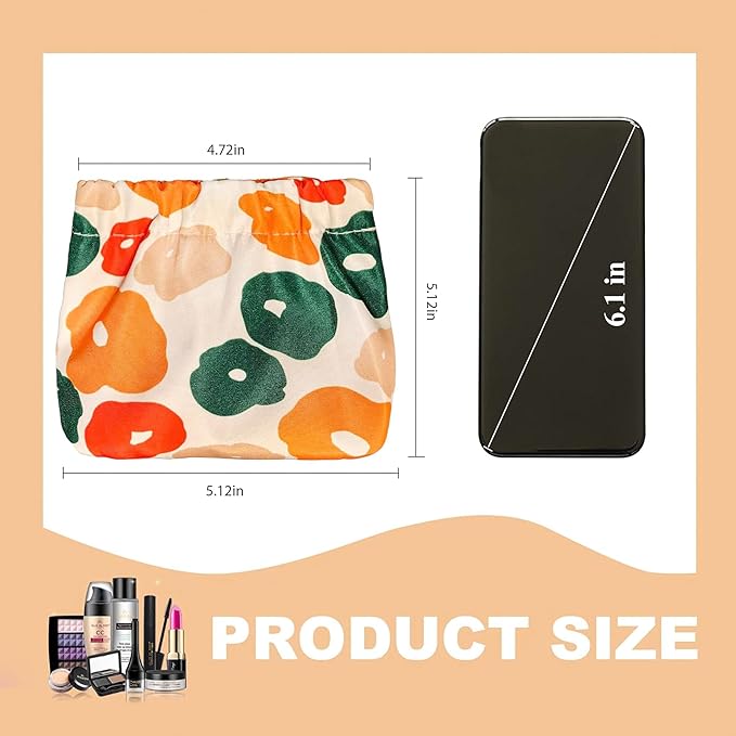 Mini Makeup Bag for Purse - 4 PCS Cosmetic Bags for Women, Waterproof Travel Bag, Lipstick Organizer