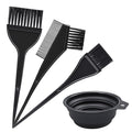 Quacc Hair Coloring Dyeing Kit, 4 PCS Hair Dye Brushes Tools Color Mixing Bowl and Brush for DIY Home Salon (Black)