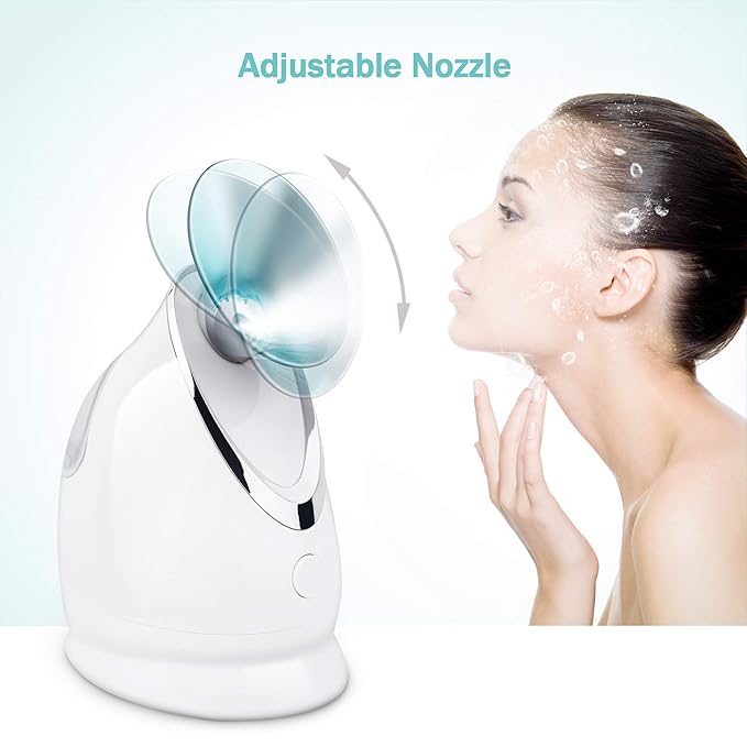 EZBASICS Facial Steamer Bundled with Facial Cleansing Brush Blue