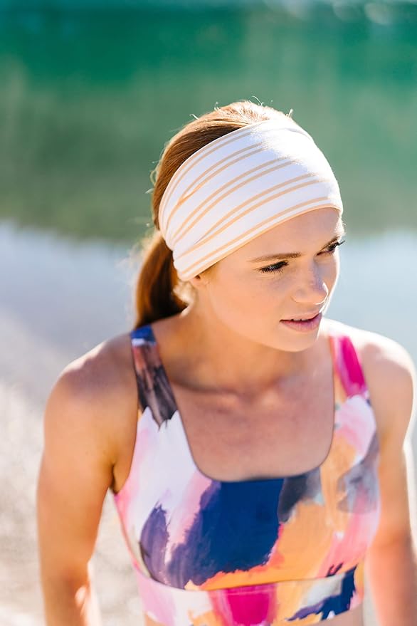 Maven Thread 4" Wide Workout Headbands for Women (2 Pack) – Non-Slip Sweatbands for Gym, Running & Yoga