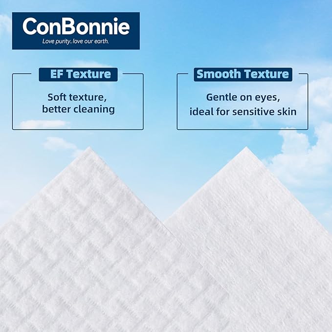 Clean Face Towels XL, 10"×12" Biobased Facial Towels, Disposable Face Towelette, Makeup Remover Dry Wipes, Extra Thick and Soft for Skin Care, Clean Skin, 100 Count (2 Pack)