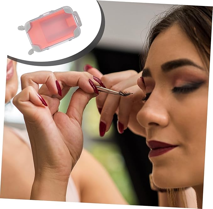 VICASKY Eyelash Storage Box Eyelash Organizer Case for False Lashes Waterproof Plastic Lash Container Handle for Travel and Makeup Enthusiasts
