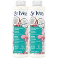 St. Ives Body Wash, Coconut Water & Orchid Hydrating Shower Gel 2-Pack, 100% Natural Extracts, Cruelty-Free, 22 Oz Ea